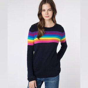 WYSE London Cashmere Ines Rainbow Striped Sweater